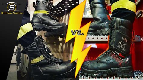 Porównanie wyglądu butów strażackich sprzed lat i współczesnych modeli