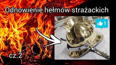 Ilustracja przedstawiająca ewolucję hełmów strażackich od starożytności