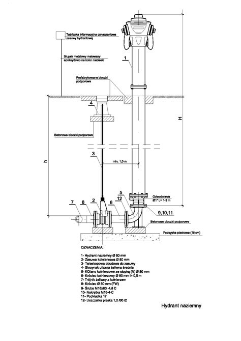 schemat podłączeń hydrantu wnękowego