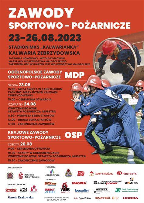 Plakat informacyjny zbiórki charytatywnej lub logo klubu sportowego promującego wydarzenie dla pogorzelców z Jedlanki