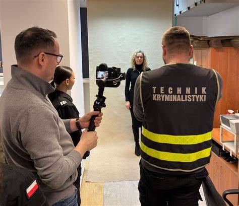 Uczniowie klasy mundurowej podczas spotkania z policjantami i strażakami