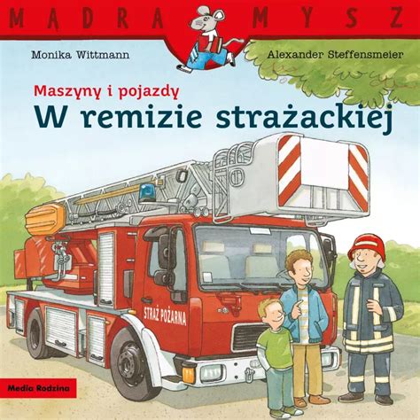 Ilustracja przedstawiająca Strażaka Sama i jego przyjaciół w remizie strażackiej w Pontypandy