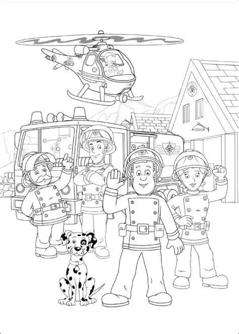 Ilustracja przedstawiająca Strażaka Sama i Penny z dziećmi eksplorujących jaskinię