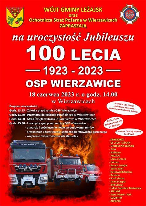 Zdjęcie z obchodów jubileuszu 100-lecia OSP Wyszyna