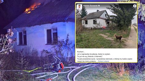 Zgliszcza spalonego tartaku w Ściechowie po akcji gaśniczej