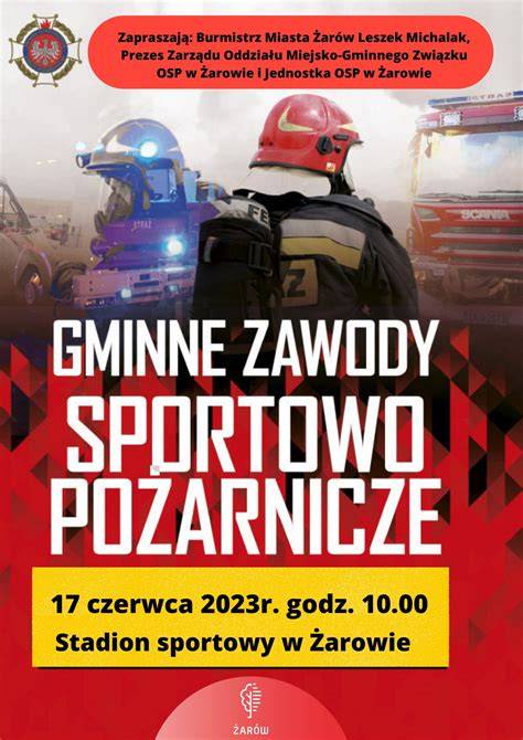 Strażacy podczas gminnych zawodów sportowo-pożarniczych w Policznie