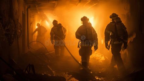 Thematic photo of firefighters ventilating a smoky building