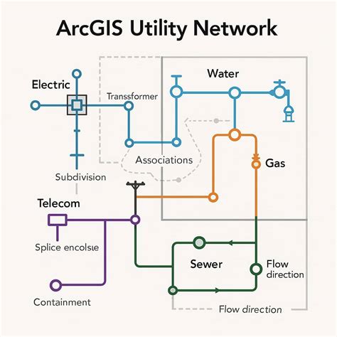 Diagram illustrating the breakdown of a utility network symbol, e.g., gnA32