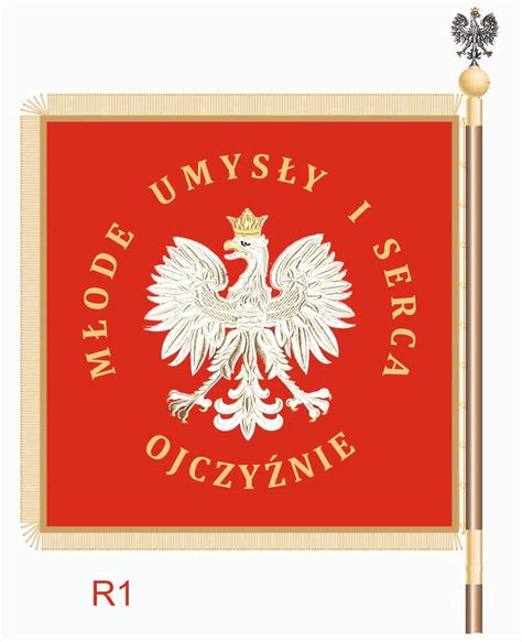 infografika porównująca wzory sztandarów z PRL i sztandar OSP Hałcnów