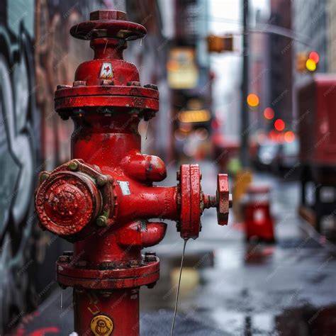 Thematic photo of a red fire hydrant on a street, symbolizing fire safety and water access.