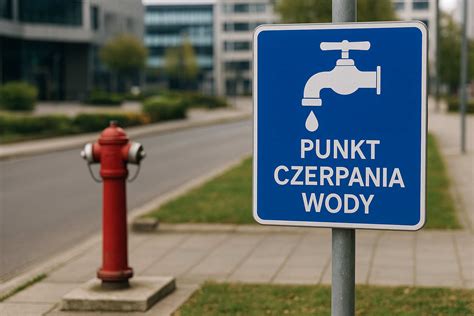 Schemat lokalizacji zbiornika przeciwpożarowego wraz z dojazdem i stanowiskiem czerpania wody