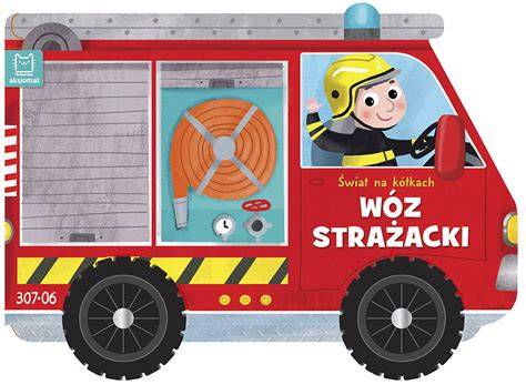 ilustracja przedstawiająca głównego bohatera, wóz strażacki Finleya, w otoczeniu jego przyjaciół w miasteczku