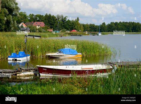 Thematic photo of boats on a lake in Masuria