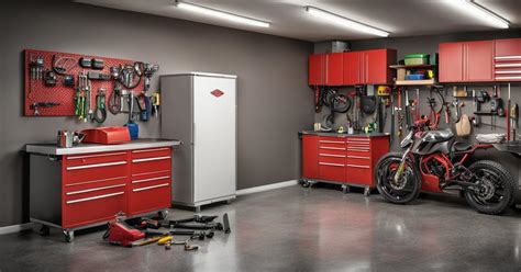 Wnętrze garażu strażackiego z nowoczesnym sprzętem