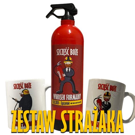 Zestaw popularnych gadżetów strażackich, idealnych na prezent