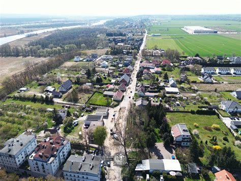 Widok lotniczy wsi Duszniki Wielkopolskie