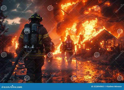 Thematic photo of firefighters in action, showing bravery and dedication