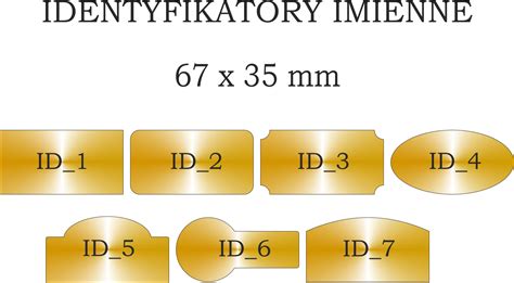 Wzór i wymiary identyfikatora imiennego OSP