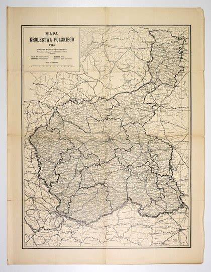 Dawna mapa Królestwa Polskiego z zaznaczeniem głównych miast