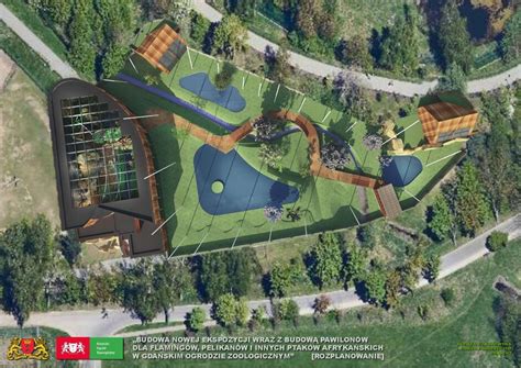 schemat ogrodu zoologicznego w Krefeld z zaznaczonym budynkiem małpiarni