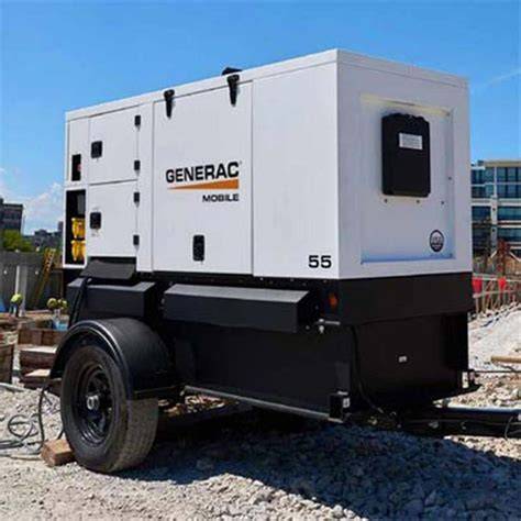 Photo of a portable power generator on a trailer