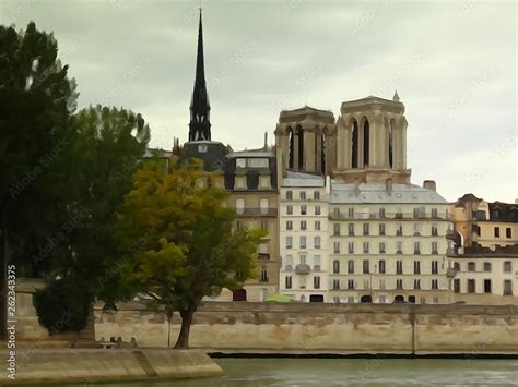 Zrekonstruowana iglica katedry Notre Dame na tle nieba