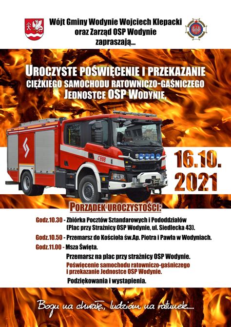 Uroczystość włączenia OSP Brzezie do KSR-G i przekazania ciężkiego samochodu ratowniczo-gaśniczego