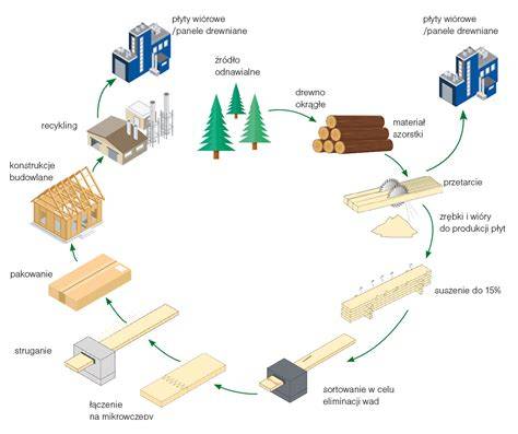 Infografika prezentująca różne materiały używane do produkcji statuetek strażackich (metal, drewno) z przykładami detali