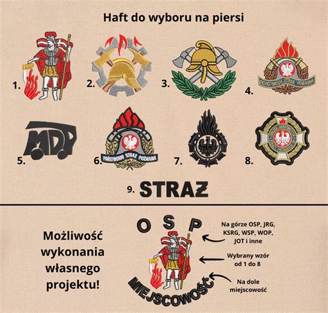 Zbliżenie na naszywkę OSP z rzepem