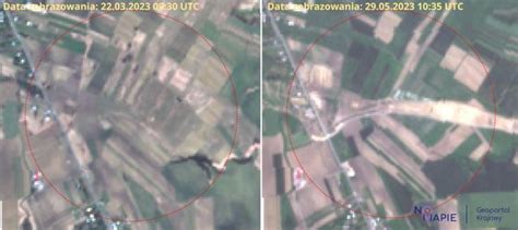Porównanie zdjęć satelitarnych północnej Eubei przed i po pożarach
