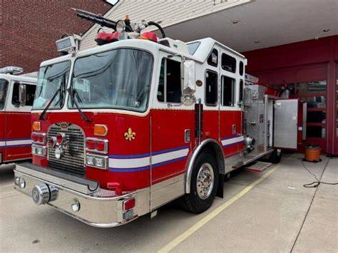 A detailed view of the Snozzle 501 fire extinguishing arm on the FELIX fire truck.