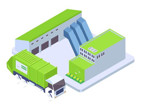 zdjęcie wnętrza nowoczesnego centrum przetwarzania odpadów
