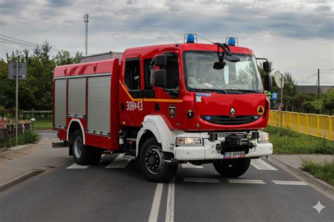 Nowoczesna jednostka ratowniczo-gaśnicza w Bydgoszczy podczas akcji