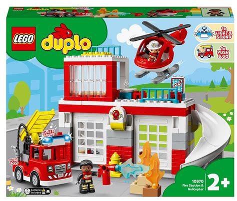 zdjęcie zestawu LEGO DUPLO 6168 Remiza Strażacka z postaciami i samochodem