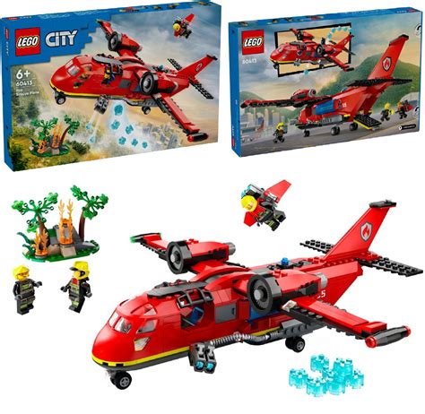 Zestaw LEGO City 60413 Strażacki samolot ratunkowy w akcji, zrzucający wodę na pożar lasu