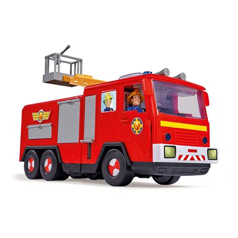 The Jupiter Super Tech fire truck with Fireman Sam plush toy