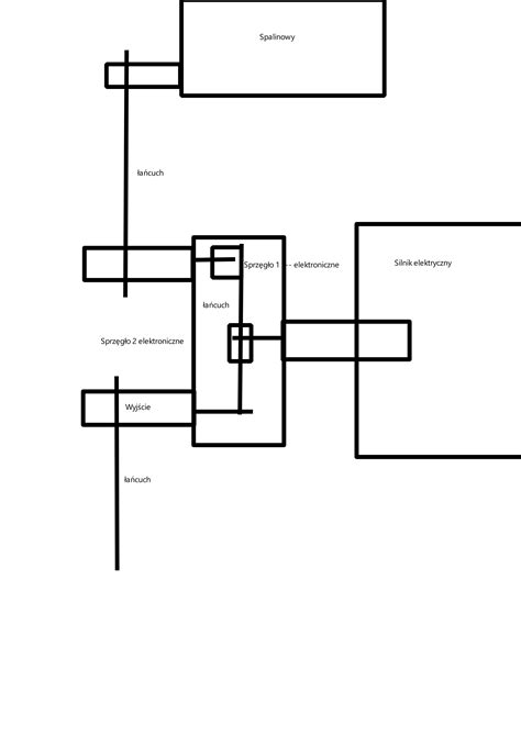Schemat historycznej motopompy z silnikiem spalinowym