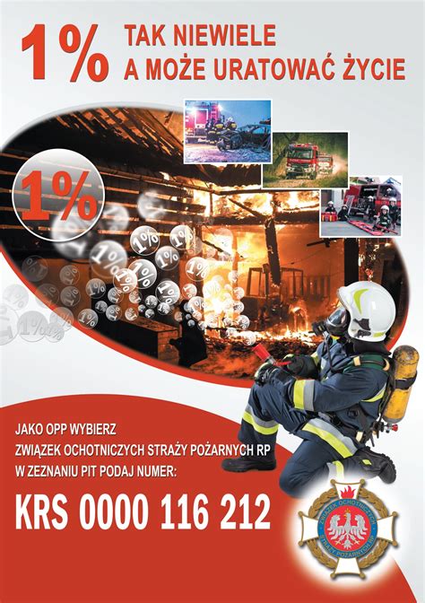 Ilustracja historyczna przedstawiająca wczesne lata działalności Ochotniczej Straży Pożarnej w Polsce.