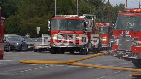 Thematic photo of a fire truck or firefighters responding to an incident