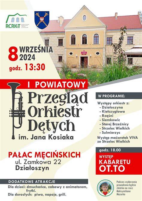 Tabela prezentująca wyniki Powiatowego Przeglądu Orkiestr Dętych