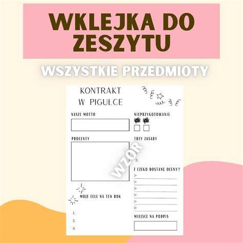 Zabawna ilustracja zeszytu szkolnego z komicznymi zapiskami