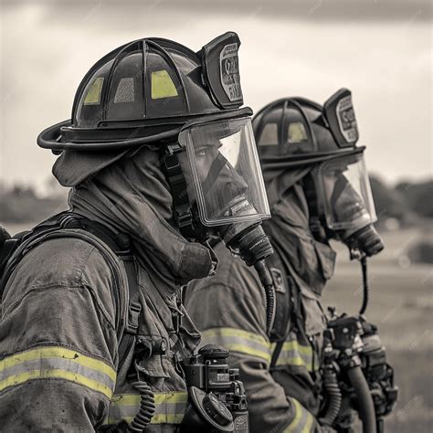 Thematic photo of OSP Pielgrzymowice firefighters using breathing apparatus