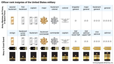 Infographic showing the structure of ranks in PSP with their insignia