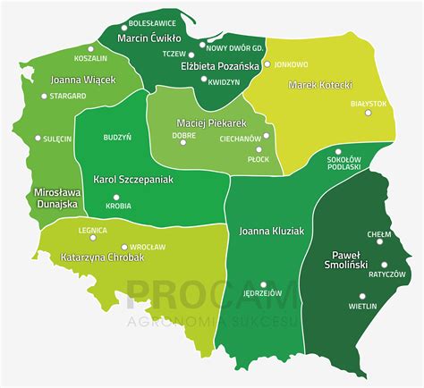 Mapa Bjornholm z zaznaczonymi punktami skupu płodów rolnych