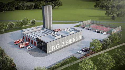 Wizualizacja lub zdjęcie nowej siedziby JRG Bieruń