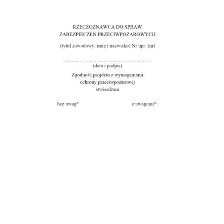 Dyplom rzeczoznawcy do spraw zabezpieczeń przeciwpożarowych