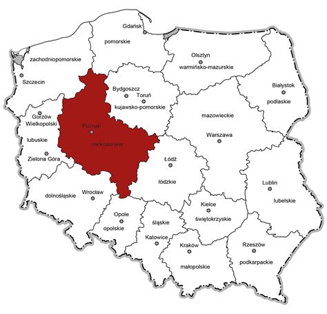 mapa Polski z zaznaczonym obszarem działania firmy, z wyróżnieniem Tczewa
