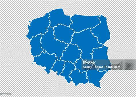 mapa Polski z zaznaczonymi regionami, które otrzymały wsparcie UE na OSP