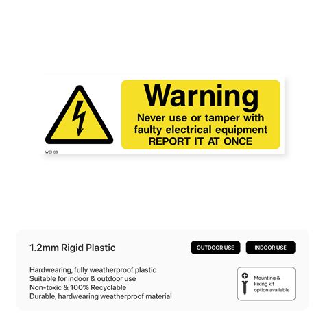 Example of a warning sticker for a faulty hydrant: