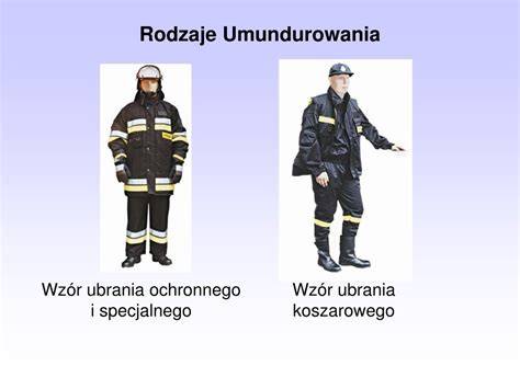 porównanie umundurowania koszarowego, służbowego i specjalnego strażaków